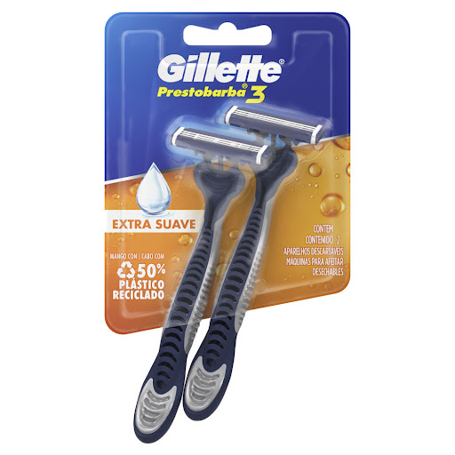 AFEITADORAS PRESTOBARBA 3 EXTRA SUAVEX 2 UNIDADES (GILLETE)
