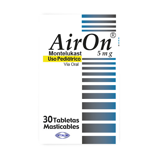 AIRON (MONTELUKAST) 5MG X 30 TABLETAS MASTICABLES (OFTALMI)