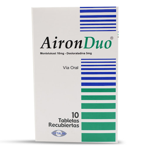 [7591196006868] AIRON DUO (MONTELUKAST SODICO) 10MG/ 5MG X 10 TABLETAS MASTICABLES (OFTALMI)