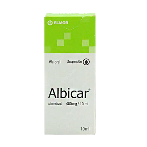ALBICAR  (ALBENDAZOL) SUSP 400MG X 10ML (ELMOR)