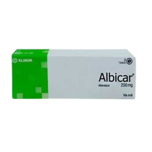[7591062010036] ALBICAR (ALBENDAZOL) 200MG X 2 TABLETAS (ELMOR)