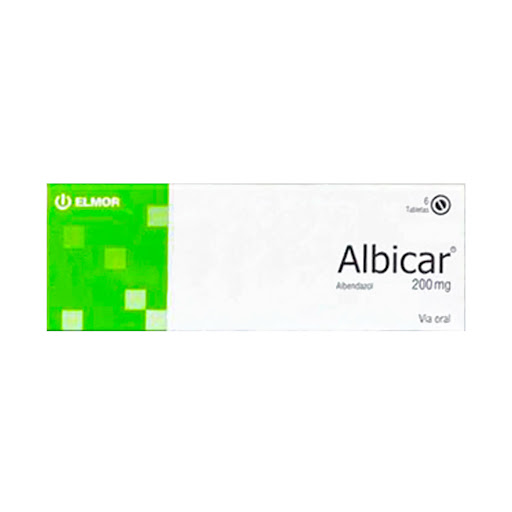 ALBICAR (ALBENDAZOL) 200MG X 6 TABLETAS (ELMOR)