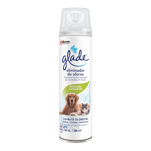 AMBIENTADOR AEROSOL ELIMINADOR DE OLORES FRESCURA CAMPESTRE X 360ML (GLADE)