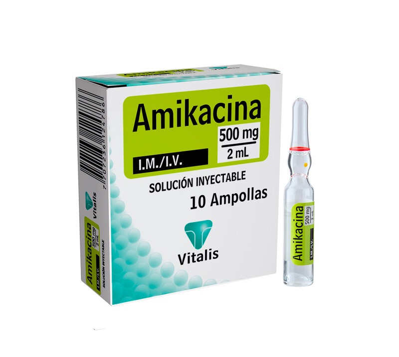 [7707236124786] AMIKACINA 500MG/2ML X AMPOLLA IM/IV (VITALIS)