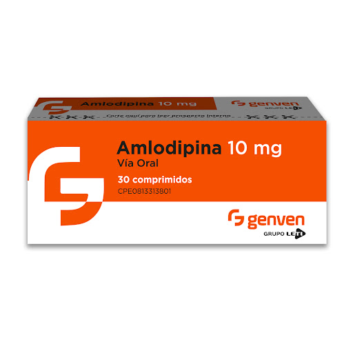 AMLODIPINA 10MG X 30 TABLETAS (GENVEN)