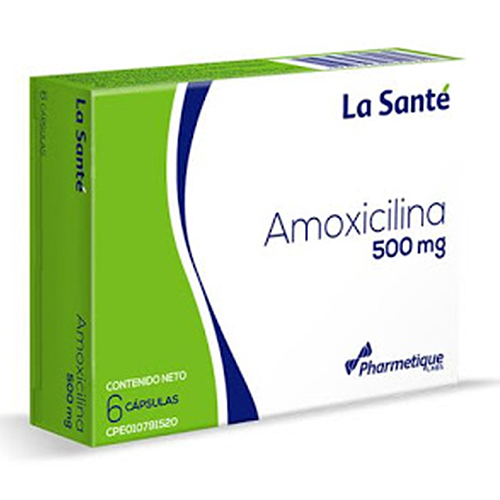 [7703763070299] AMOXICILINA 500MG X 6 CAPSULAS (LA SANTE)