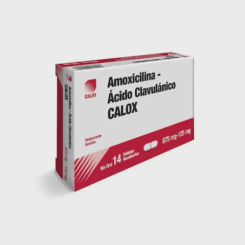 AMOXICILINA CON ÁCIDO CLAVULANICO 875MG/125MG X 14 TABLETAS RECUBIERTAS (CALOX)