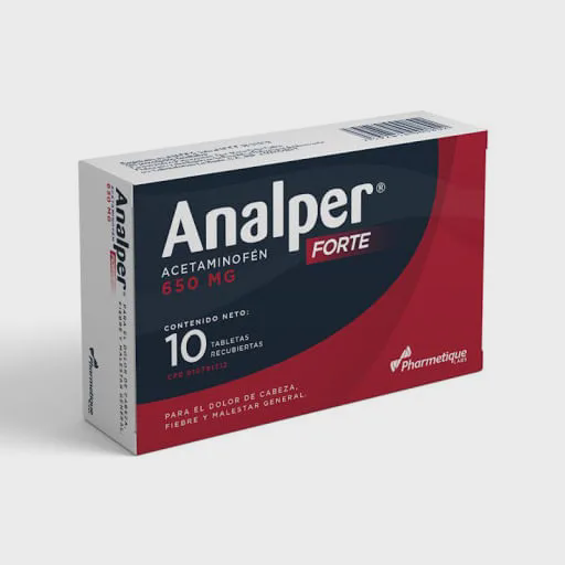 [7592454000802] ANALPER FORTE (ACETAMINOFEN) 650MG X 10 TABLETAS RECUBIERTAS (PHARMETIQUE)