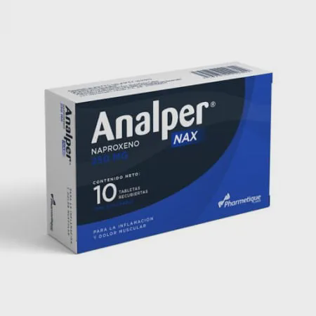 [7592454000789] ANALPER NAX (NAPROXENO) 250MG X 10 TABLETAS RECUBIERTAS (PHARMETIQUE)