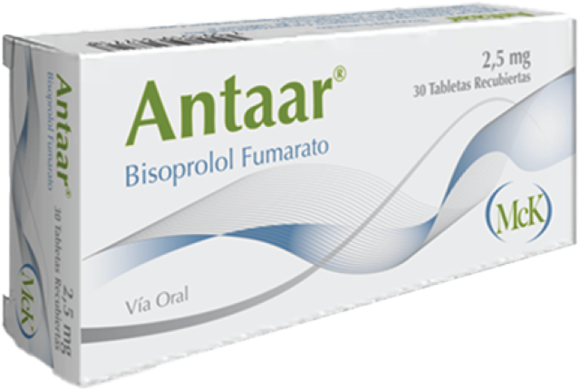[7591519051872] ANTAAR (BISOPROLOL FUMARATO) 2.5MG X 30 TABLETAS (CALOX)