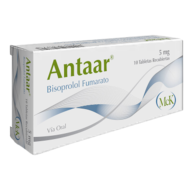 ANTAAR (BISOPROLOL FUMARATO) 5MG X 10 TABLETAS (CALOX)