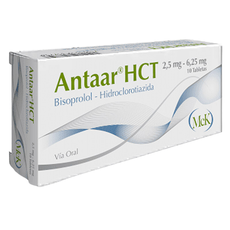 ANTAAR HCT (BISOPROLOL - HIDROCLOROTIAZIDA) 2.5MG - 6.25MG X 30 TABLETAS (CALOX)