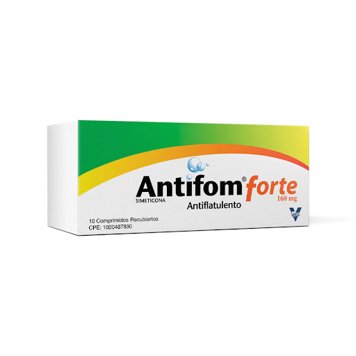 [7592349001068] ANTIFOM FORTE (SIMETICONA) 160MG X 10 COMPRIMIDOS RECUBIERTOS (VARGAS)