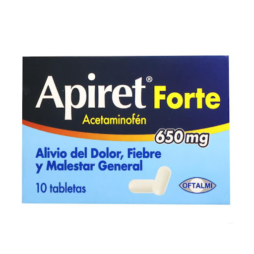 APIRET FORTE (ACETAMINOFEN) 650MG X10 TABLETAS (OFTALMI)