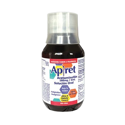 APIRET SOLUCIÓN ORAL (ACETAMINOFEN) 180MG/5ML X 120ML (OFTALMI)