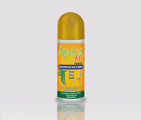 [7593090000676] ARNICA FC FORTE ROLL ON (MANGO - ARNICA - SABILA - MANZANILLA - CALENDULA - ALCANFOR - MENTOL)  X 90GR (FC PHARMA)