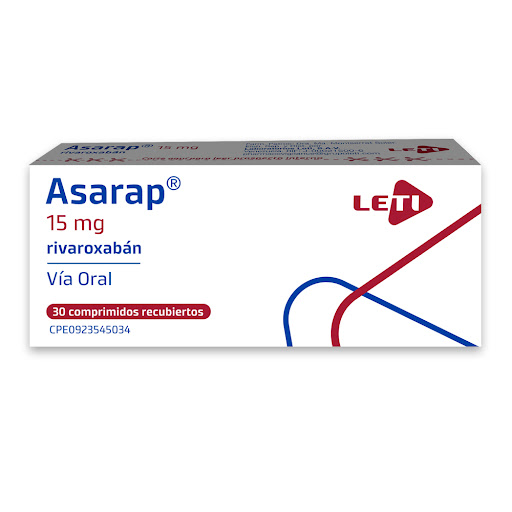 ASARAP (RIVAROXABAN) 15MG X 30 COMPRIMIDOS RECUBIERTOS