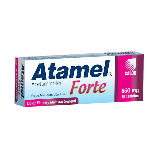 ATAMEL FORTE (ACETAMINOFEN) 650MG X 10 TABLETAS (CALOX)