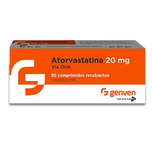 [7591585373441] ATORVASTATINA  20MG X 30 COMPRIMIDOS (GENVEN)