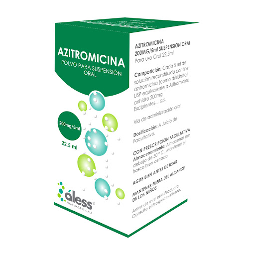 [7597758000152] AZITROMICINA POLVO PARA SUSPENSION  200MG/5ML X 22.5ML (ALESS)