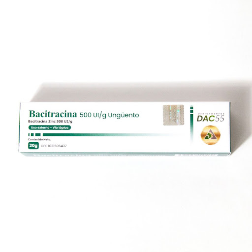 BACITRACINA 500UI/GR. UNGUENTO USO TOPICO 20GR (DAC 55)
