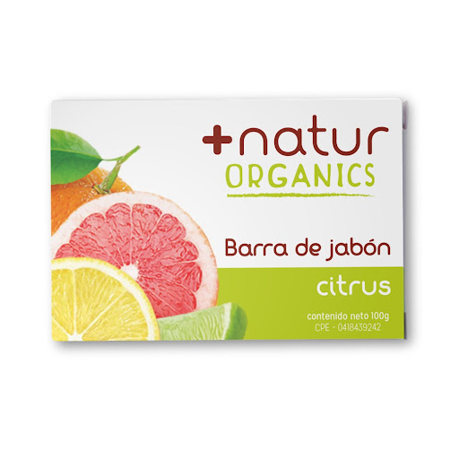 [7595265002065] BARRA +NATUR CITRUS 100 GR (+NATUR ORGANICS)