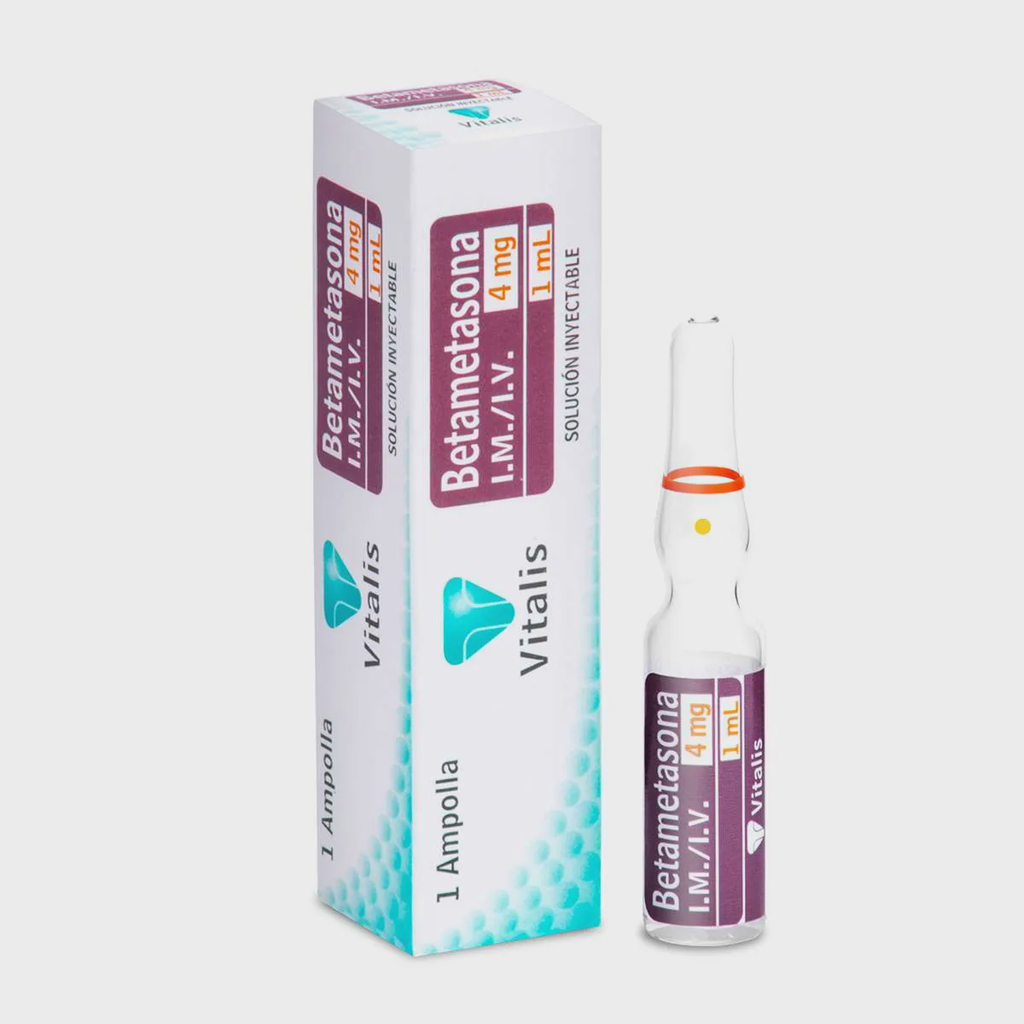 BETAMETASONA 4 MG/1ML I.M/I.V X 1 AMPOLLA (VITALIS)