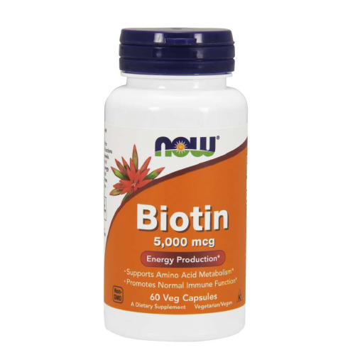 BIOTIN  5000MCG X 60 CAPSULAS (NOW)