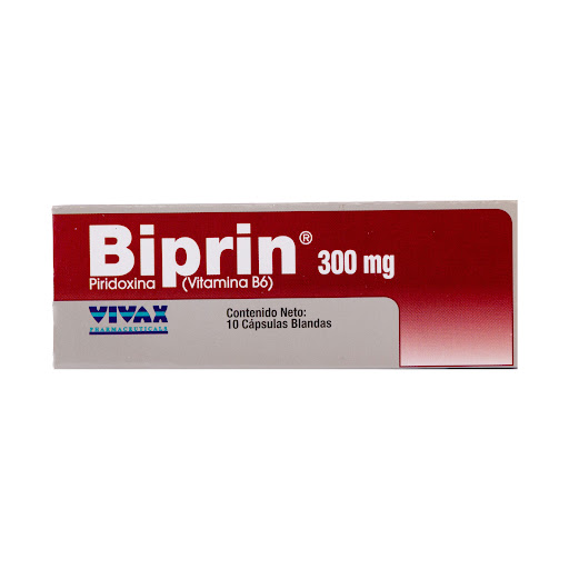 BIPRIN (PIRIDOXINA) 300MG X 10 CAPSULAS BLANDAS (VIVAX)