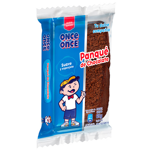 [7591316000691] BIZCOCHO PANQUE DE CHOCOLATE 65GRS (ONCE ONCE)