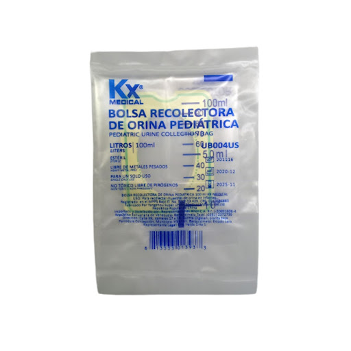 [813333013933] BOLSA RECOLECTORA DE ORINA PEDIATRICA DE 100ML    (KX)