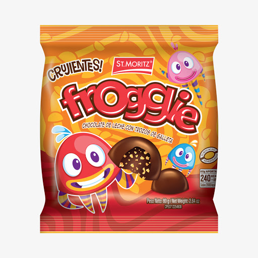 BOMBONES FROGGIES CRUJIENTES DE CHOCOLATE 80GR (ST MORITZ)