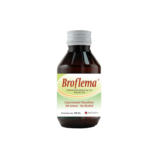 [7591243807370] BROFLEMA JARABE (CLORHIDRATO DE BROMEXINA) 8MG/5ML X 120ML (BIOTECH)