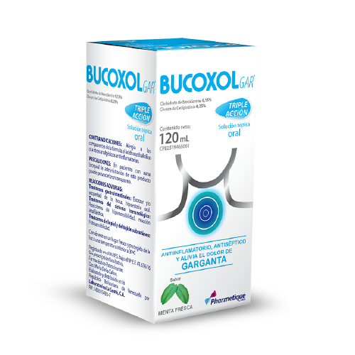 BUCOXOLGAR MENTA (BENCIDAMINA CLORHIDRATO - CLORURO DE CETILPIRIDINIO) 0.15% - 0.25% X 120ML (LA SANTE)