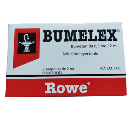 [7591955001004] BUMELEX (BUMETANIDA) 0.5MG/ 2 ML 3 AMPOLLAS (MEGALABS)