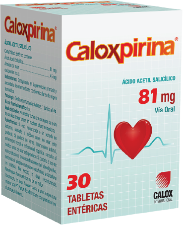 CALOXPIRINA (ACIDO ACETILSALICILICO) 81 MG X 30 TABLETAS (CALOX)