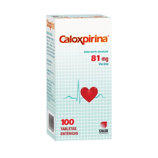 [7591519001105] CALOXPIRINA 81MG (AC. ACETILSALICILICO) X 100 TABLETAS  (CALOX)