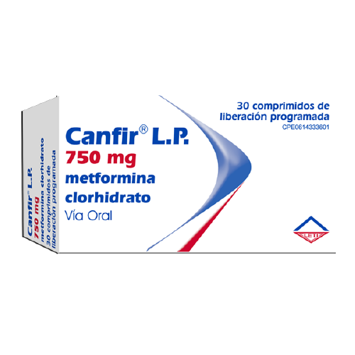 CANFIR (METFORMINA) 750MG X 30 COMPRIMIDOS (LETI)