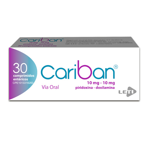 [7591585111050] CARIBAN (DOXILAMINA - PIRIDOXINA) 10MG/10MG X 30 COMPRIMIDOS (LETI)