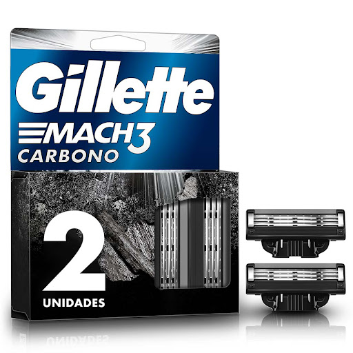 CARTUCHO MAQUINA DE AFEITAR MACH3 CARBONO X 2 UNIDADES (GILLETTE)
