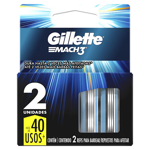 [47400179240] CARTUCHO MAQUINA DE AFEITAR MACH3 X 2 UNIDADES (GILLETTE)