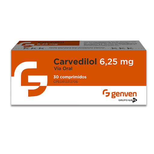 CARVEDILOL  6.25MG X 30 COMPRIMIDOS (LETI)