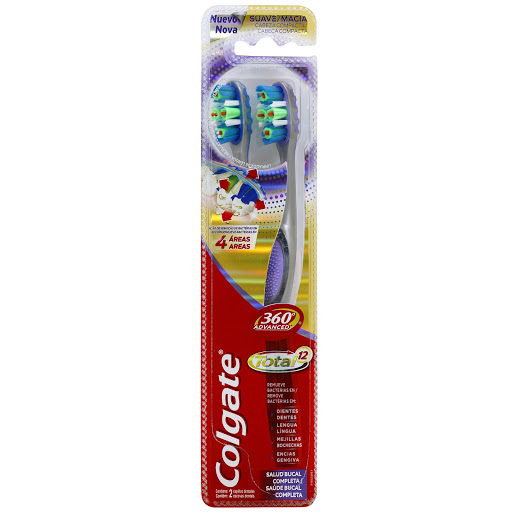 [7509546072531] CEPILLO DENTAL 360º ADVANCE TOTAL 12 2 UNIDADES (COLGATE-PALMOLIVE)