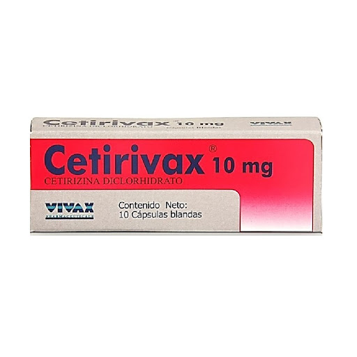 [7592432001654] CETIRIVAX (CETIRIZINA) 10MG X 10 CAPSULAS BLANDAS (VIVAX)