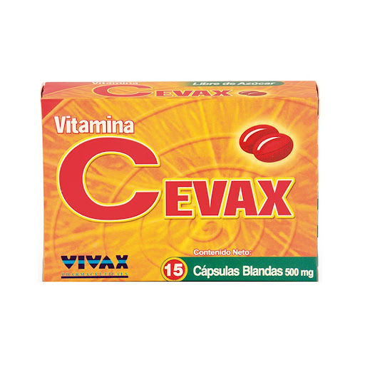 [7592432901381] CEVAX (VITAMINA C) 500 MG X 15 CAPSULAS (VIVAX)