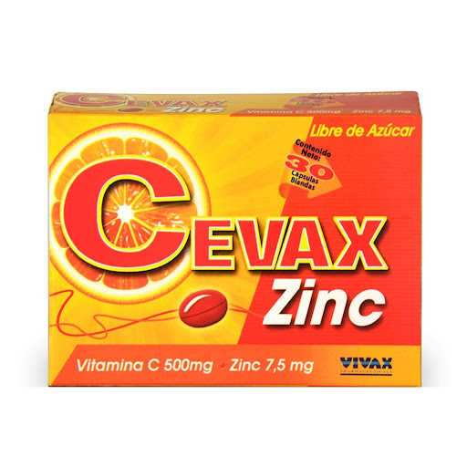 [7592432900193] CEVAX ZINC (VITAMINA C – ZINC) 500MG-7.5MG X 30 CAPSULAS BLANDAS (VIVAX)
