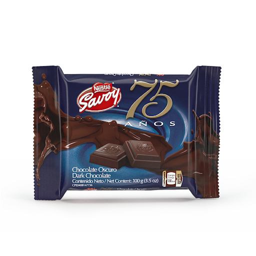 CHOCOLATE 75 AÑOS CHOCOLATE OSCURO 100GR (SAVOY)