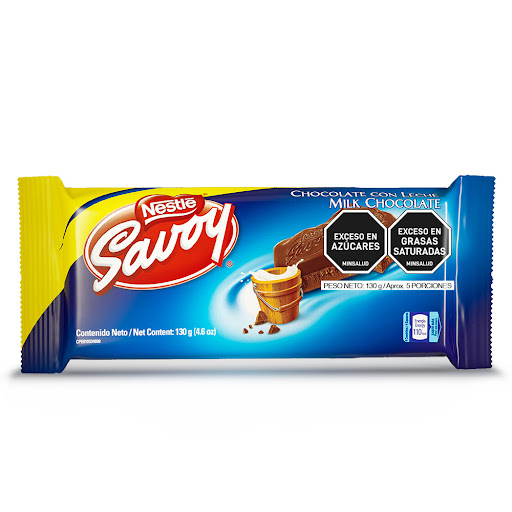 [7591016851128] CHOCOLATE C/LECHE 130GR (SAVOY)
