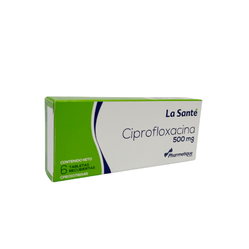 [7703763301133] CIPROFLOXACINA  500MG X 6 TABLETAS (LA SANTE)