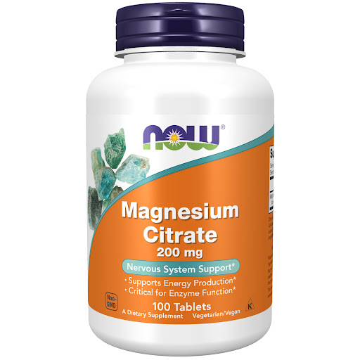 CITRATO DE MAGNESIO 200MG X 100 CAPSULAS (NOW)